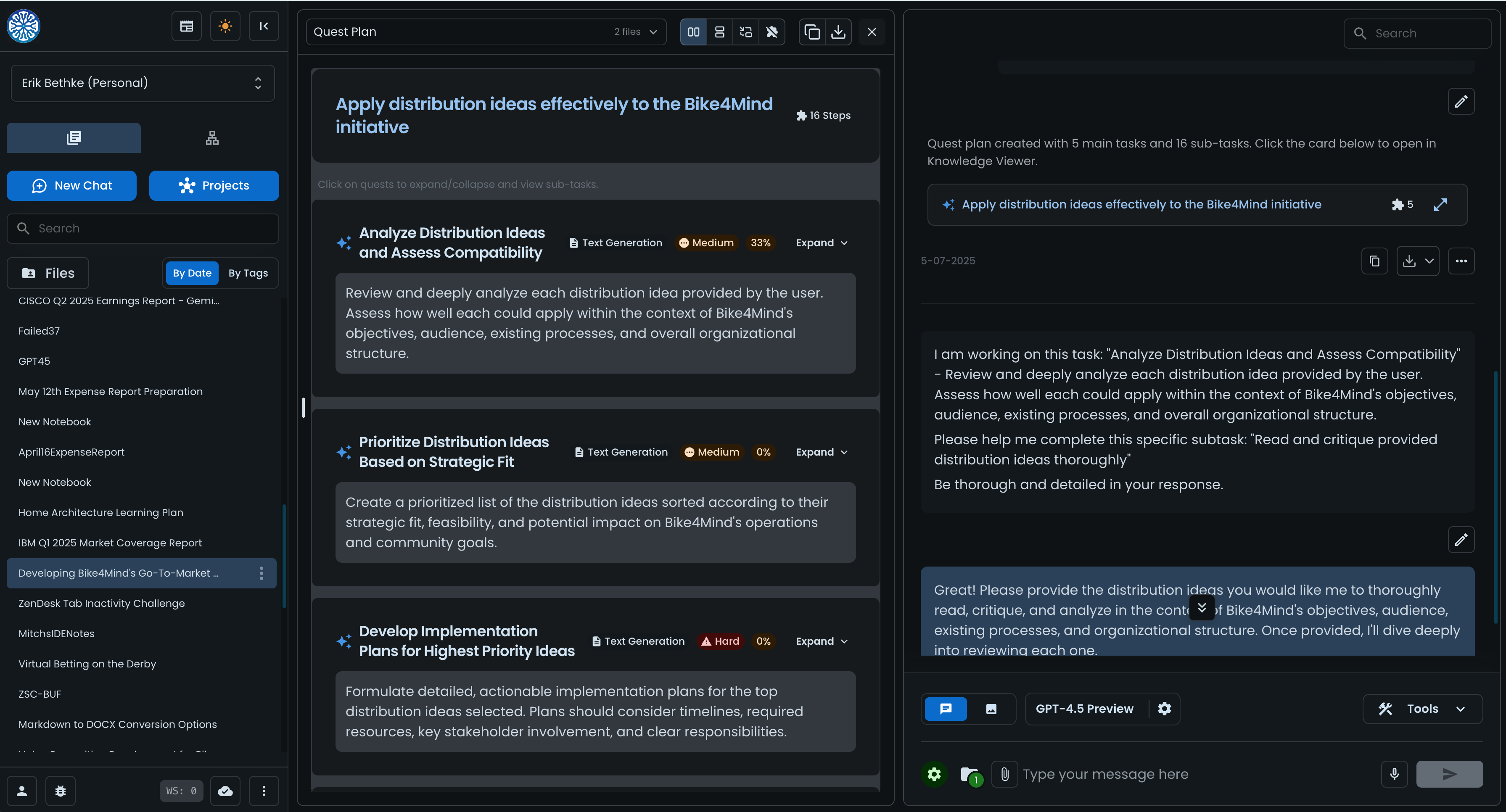 Bike4Mind AI Command Center Interface