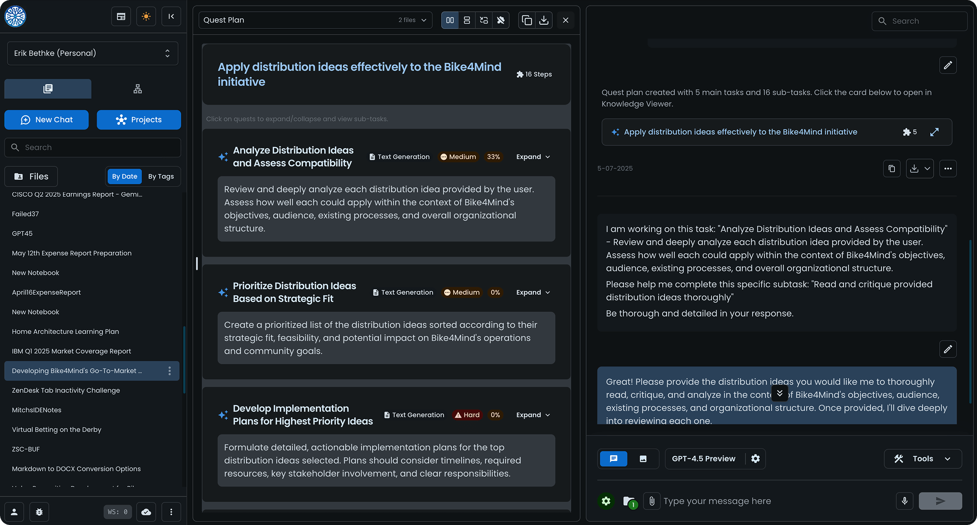Bike4Mind AI Command Center Interface