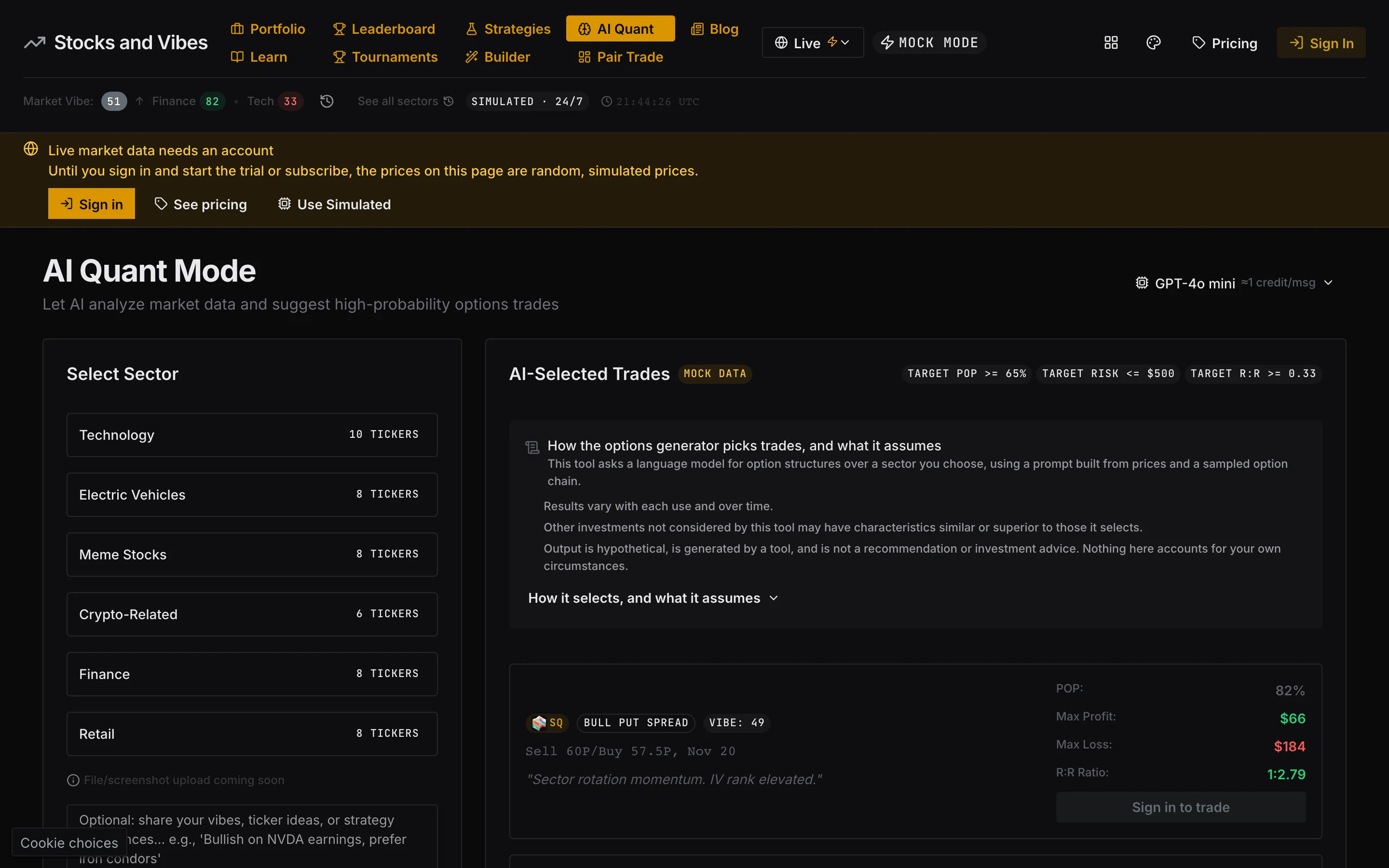 AI Quant mode